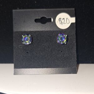 Iridescent Stud Earrings